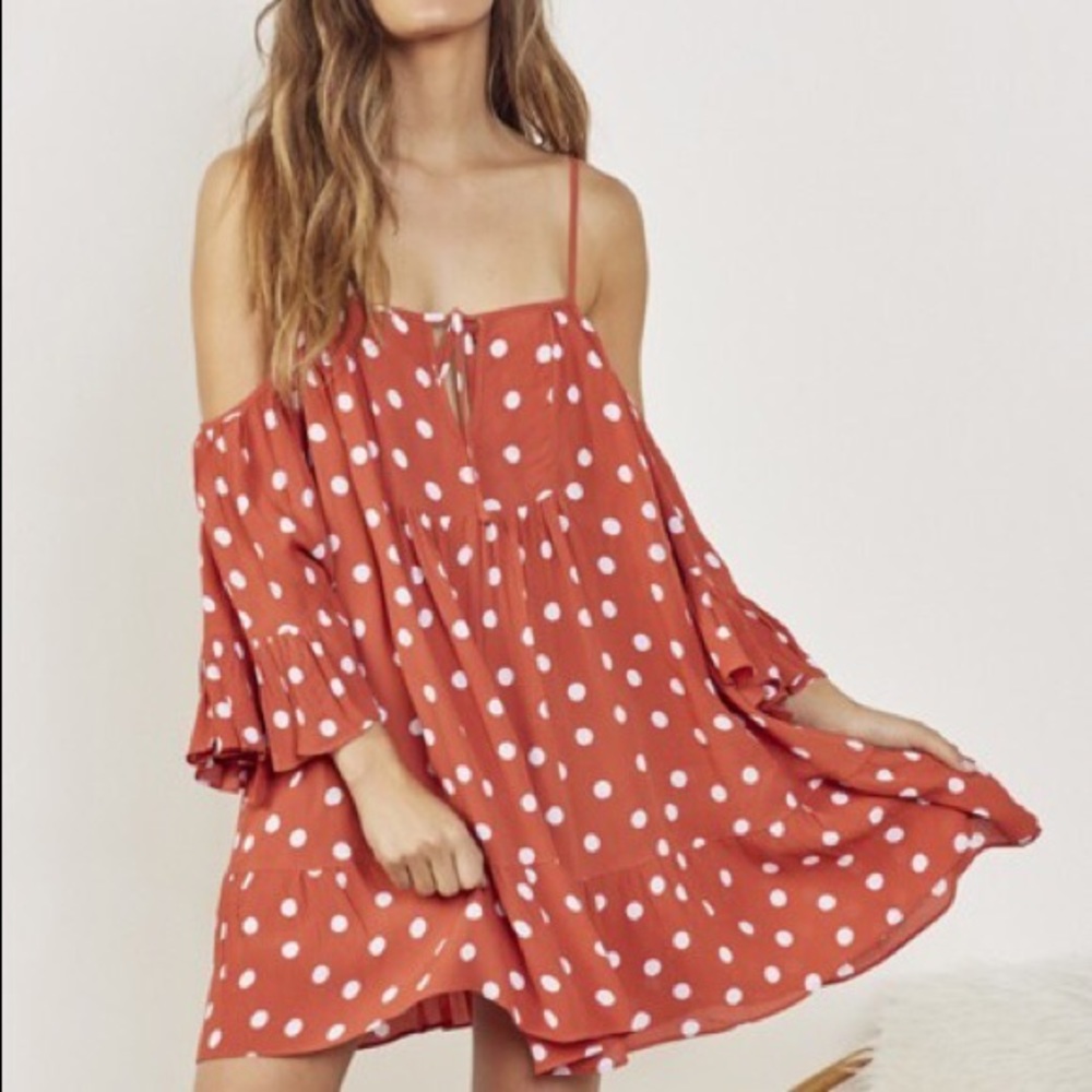 Tularosa Hattie Dress in “Roselle” Orange